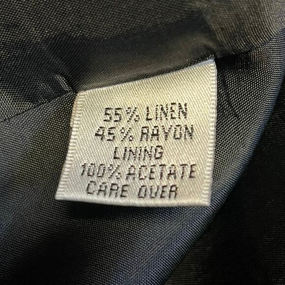 Yves Cossette DEPECHE Mode Vintage Womens  Black Linen Rayon Blend Pants‎ 14 - Picture 7 of 7